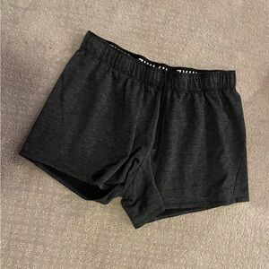 Nike large gray heathered athletic shorts elastic drawstring waist